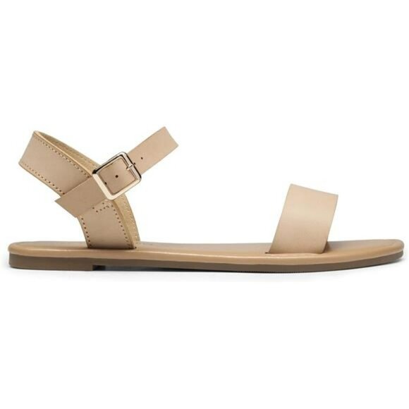 Womens Ankle Strap Flat Sandals Open Toe Summer Shoes Casual Beach Slides - Picture 2 of 7